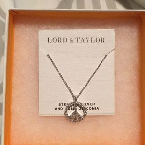 CZ Peace Sign Necklace